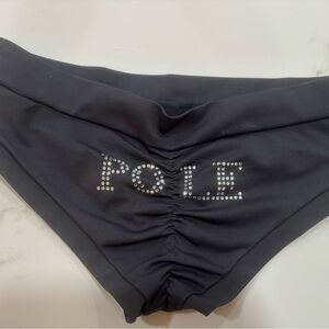 Pole Fit scrunch bottom crystal POLE booty shorts